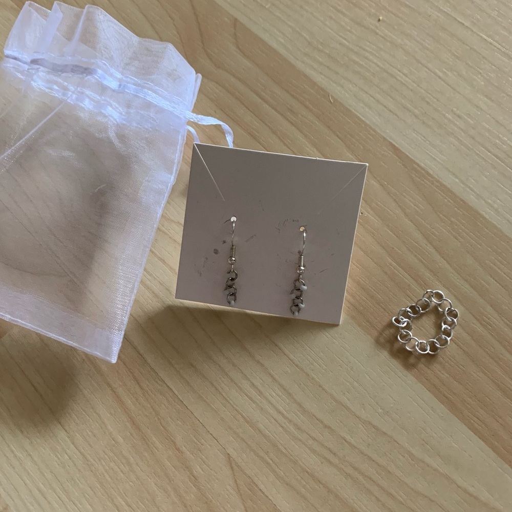 Jump Ring Earrings & Chain Link Ring Bundle